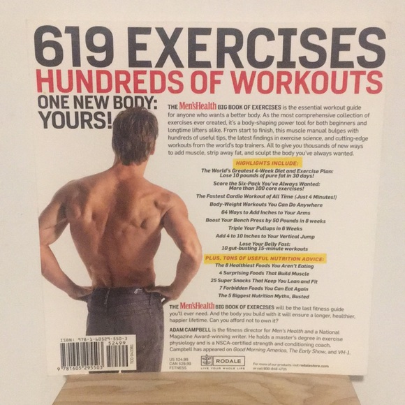 THE MENS HEALTHBIG BOOK OF EXERCISES.THE BEST DETAILED EXERCISES BOOK - Picture 2 of 2